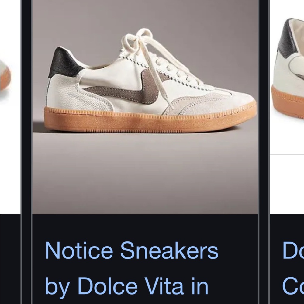 NWT Dolce Vita Notice White and Gray Sneakers